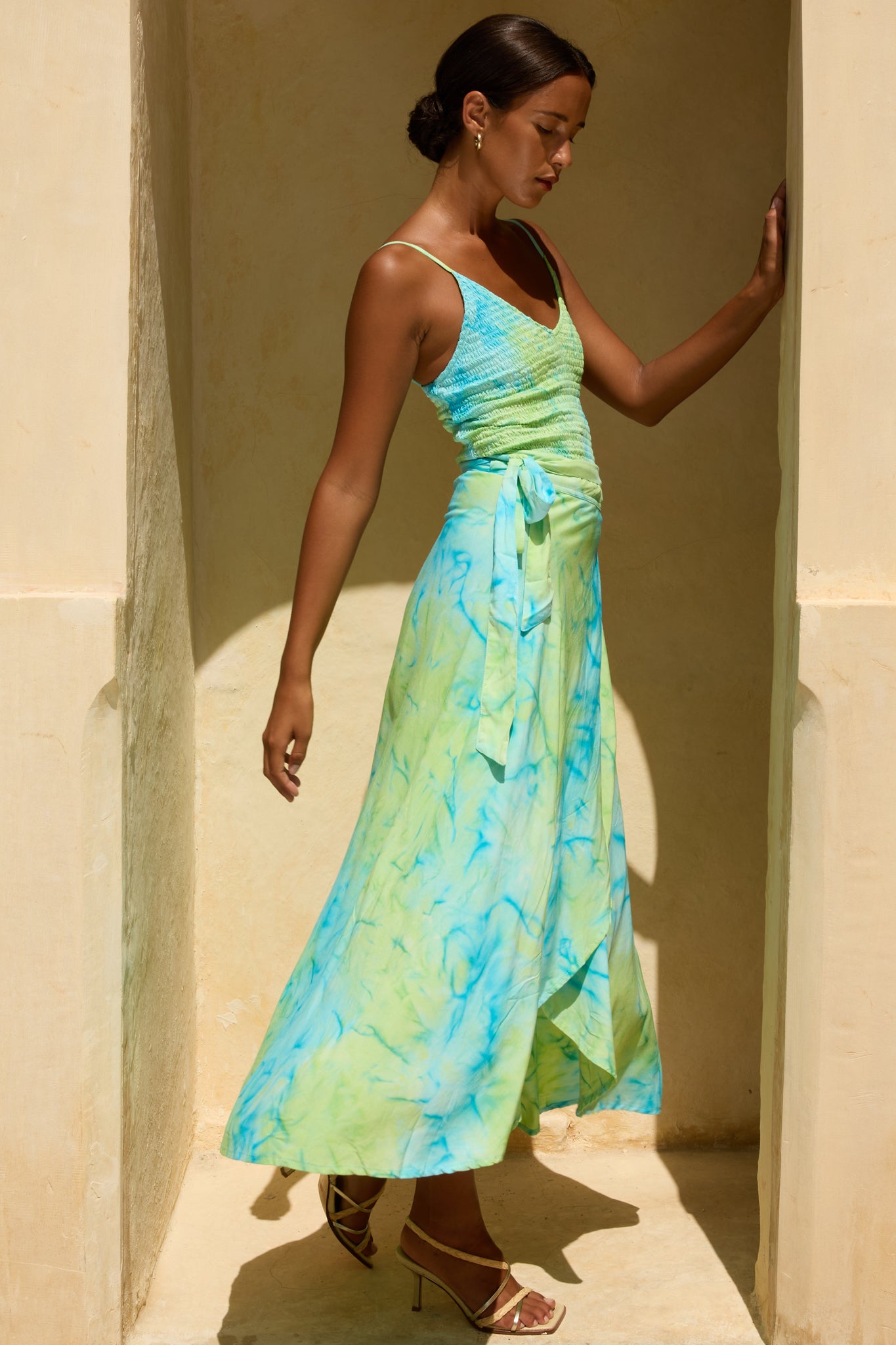 Betty Skirt in Lagoon Tie Dye