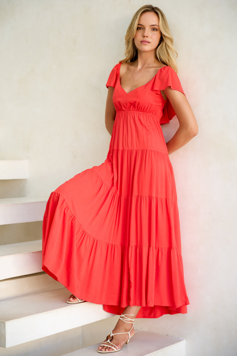 Levi Maxi Dress in Red