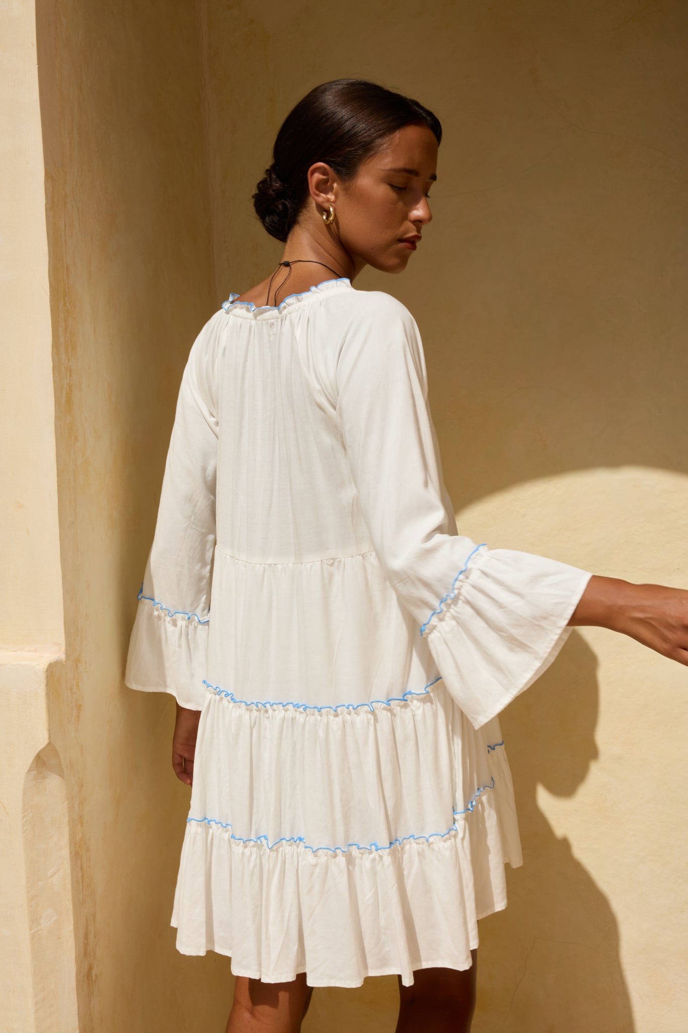 Marina Tunic in White/Blue