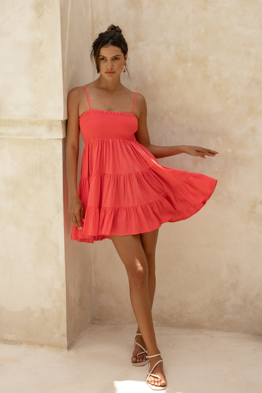 Coral short dress hotsell